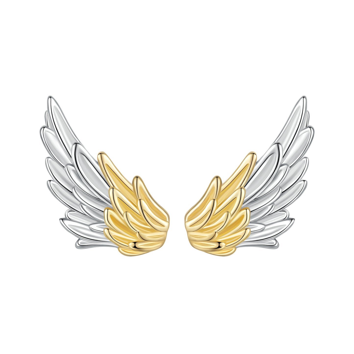 Stud Earrings Elegant Wings S925 Silver