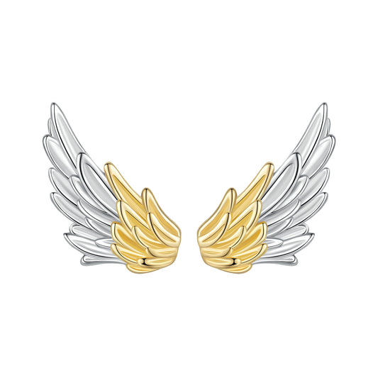 Stud Earrings Elegant Wings S925 Silver