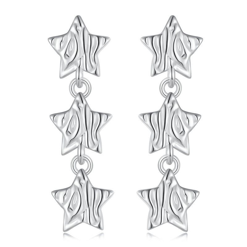 Stud Earrings With Stars Dancing Starlight Pendant S925 Silver