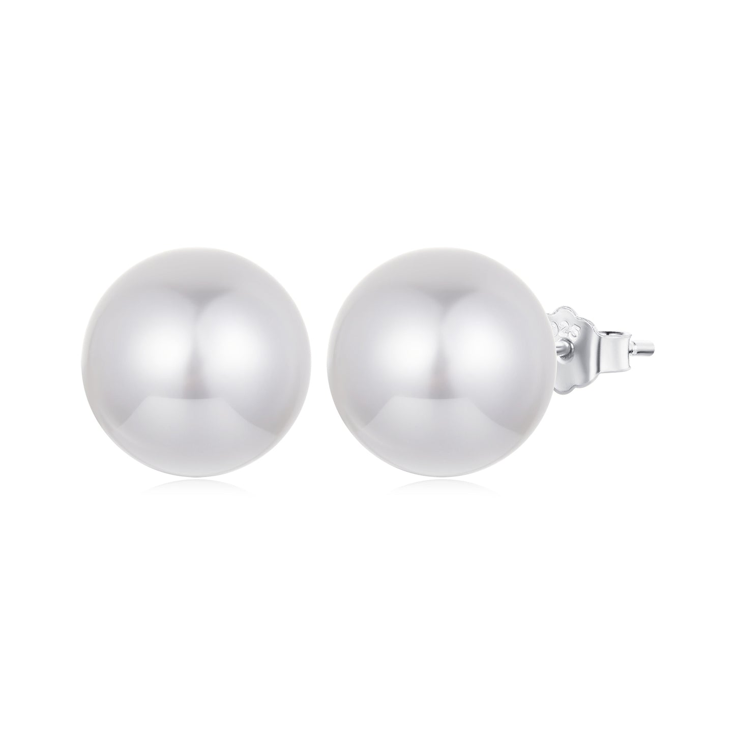 Stud Earrings Simple Pearl S925 Silver