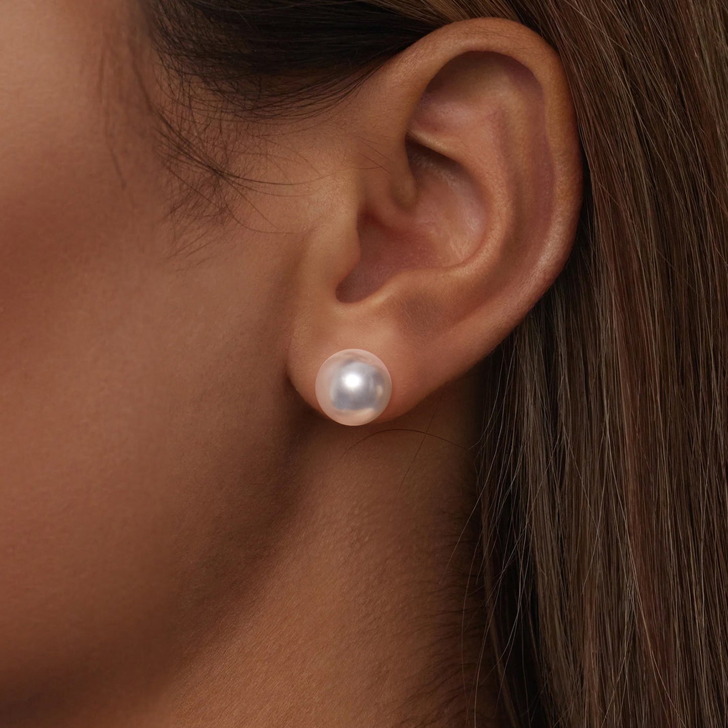 Stud Earrings Simple Pearl S925 Silver