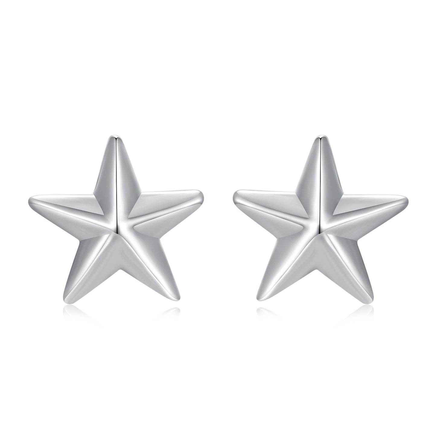 Stud Earrings Classic Star S925 Silver