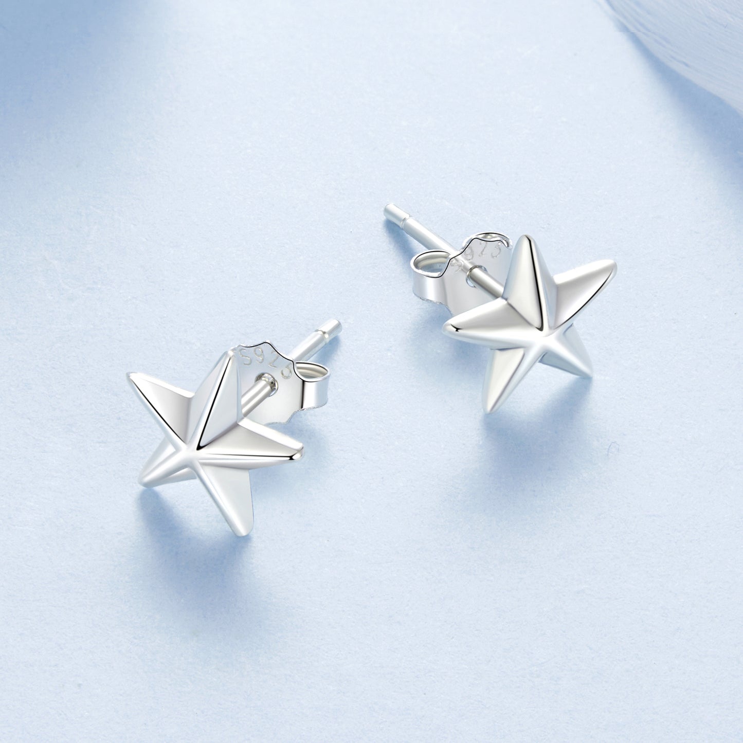 Stud Earrings Classic Star S925 Silver