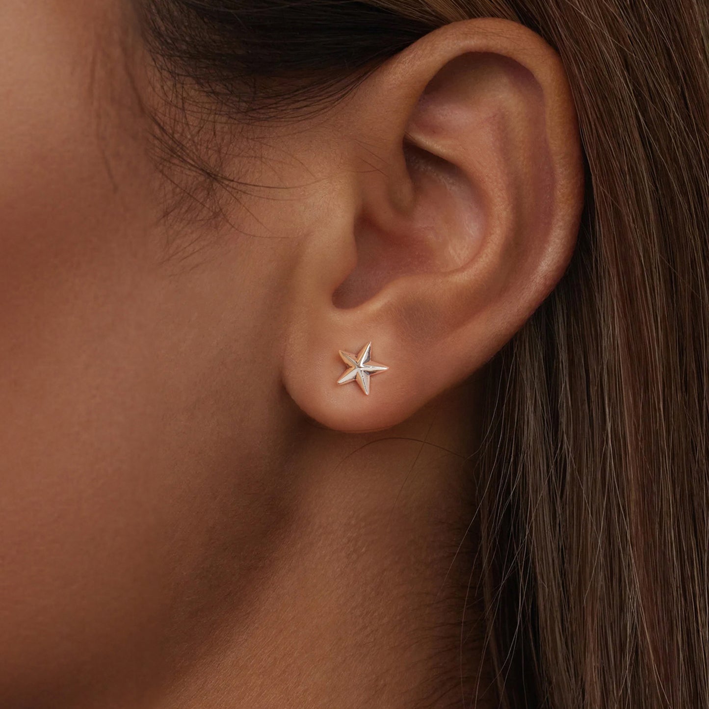 Stud Earrings Classic Star S925 Silver