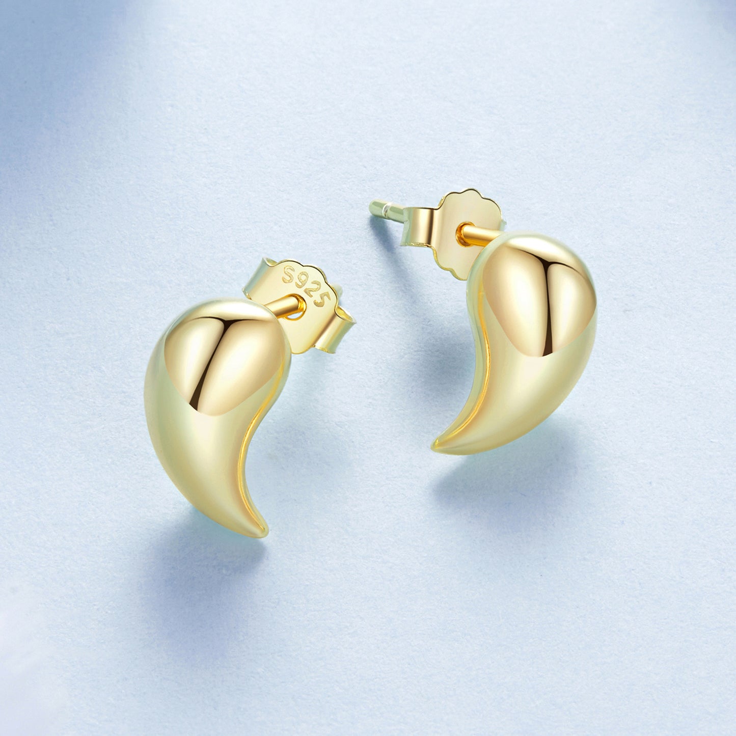 Stud Earrings Comma S925 Silver/Gold Plated