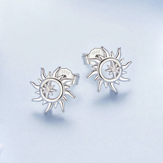 Stud Earrings Sunshine Openwork S925 Silver