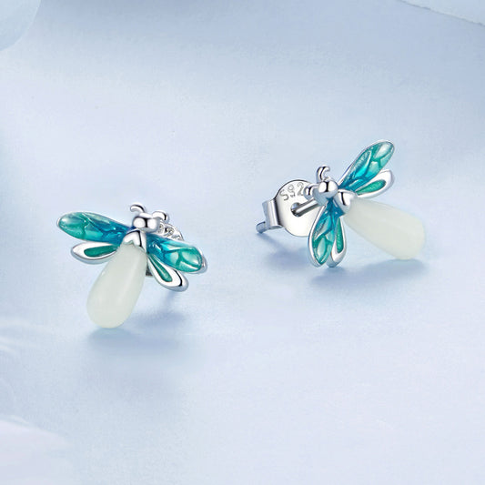 Stud Earrings Firefly Luminous S925 Silver