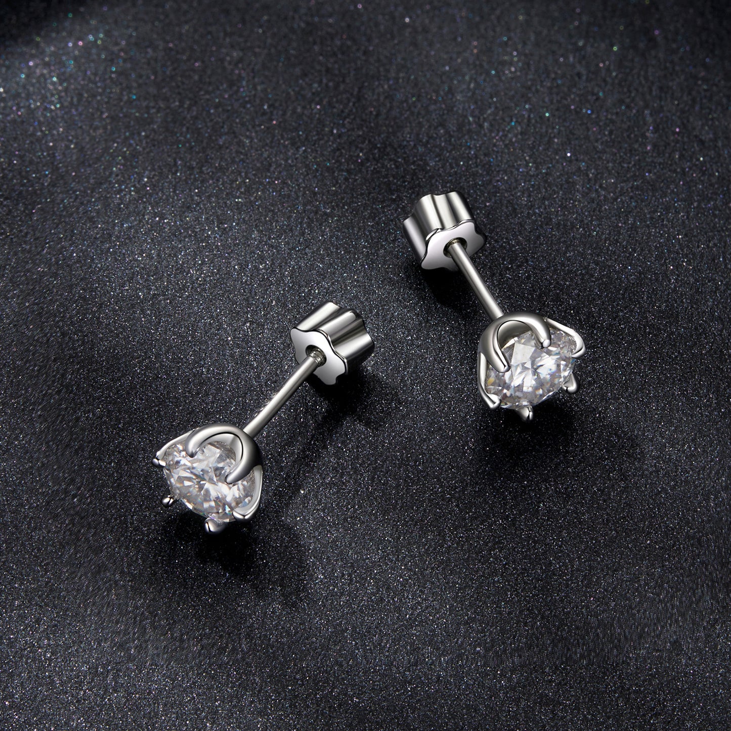 Stud Earrings Classic Six-Prong Moissanite S925 Silver