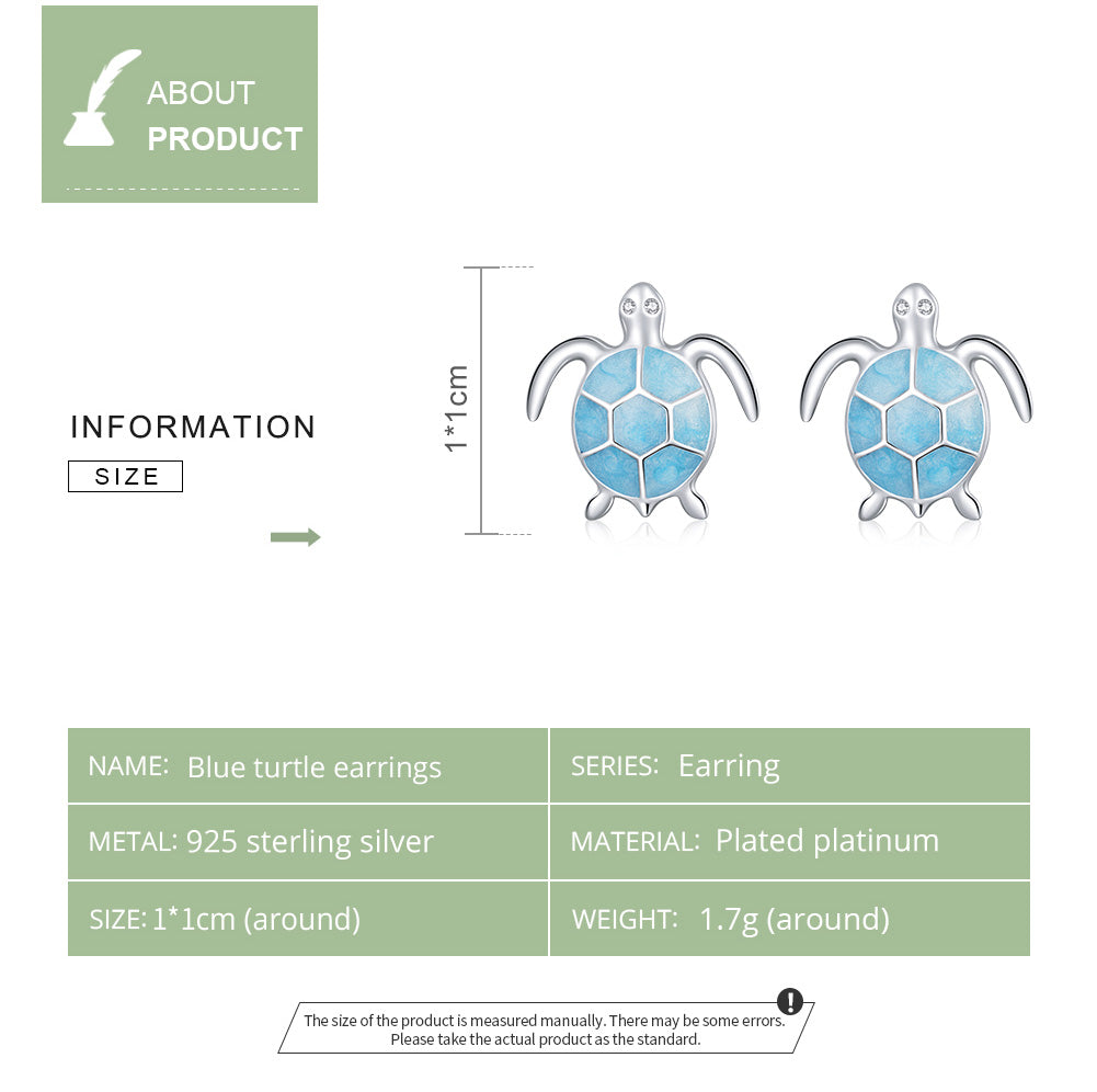 Ohrstecker Meeresschildkröte S925 Silber
