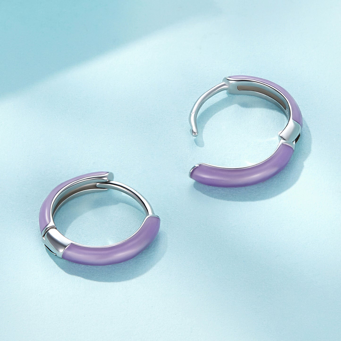 Hoop Earrings Classic Circle Luminous S925 Silver