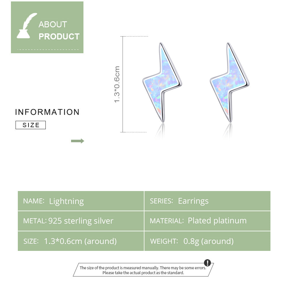 Ohrstecker Lightning 925 Silber mit Opal