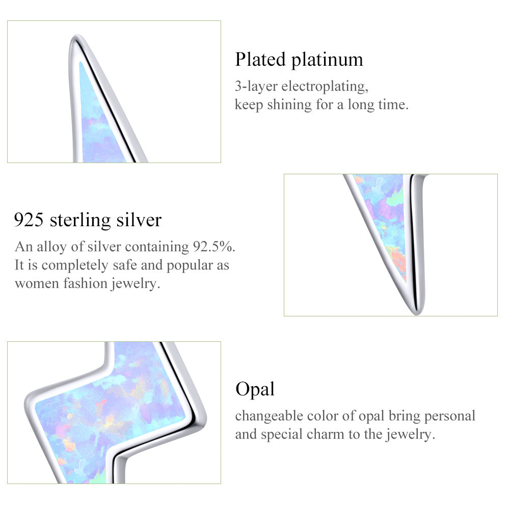 Ohrstecker Lightning 925 Silber mit Opal