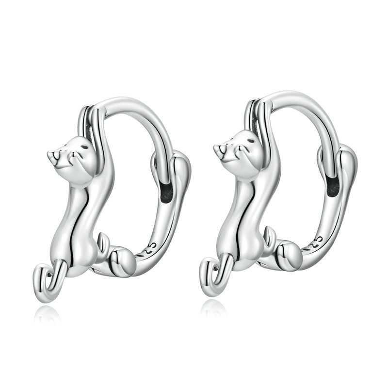 Cute cat earrings S925 sterling silver