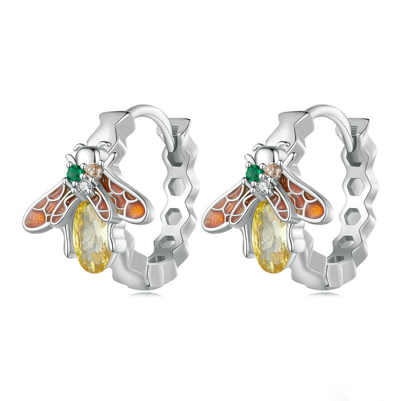 Dragonfly Earrings S925 Silver Animal Collection