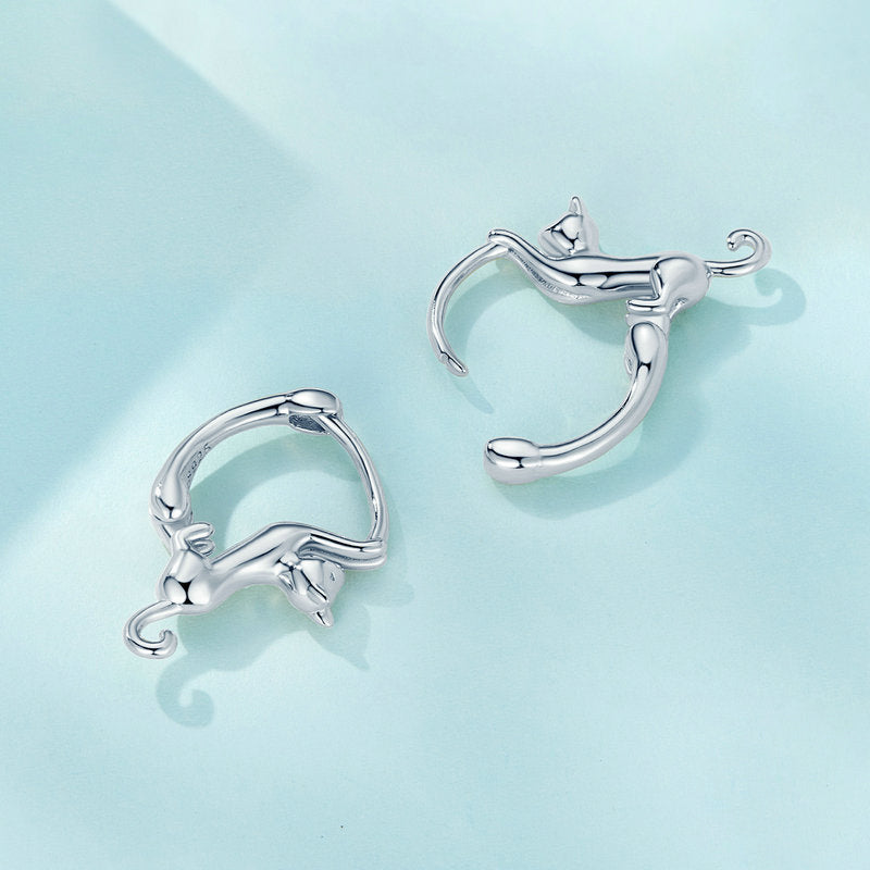 Cute cat earrings S925 sterling silver